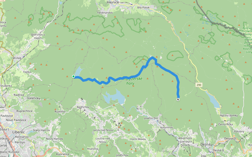 [M] Stammelův kříž - U Knejpy walking route map in Mníšek