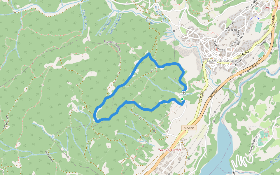 Anello del Sole walking route map in Località Sant'Anna