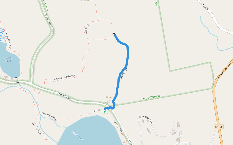 Ordway Trail walking route map in Rensselaerville