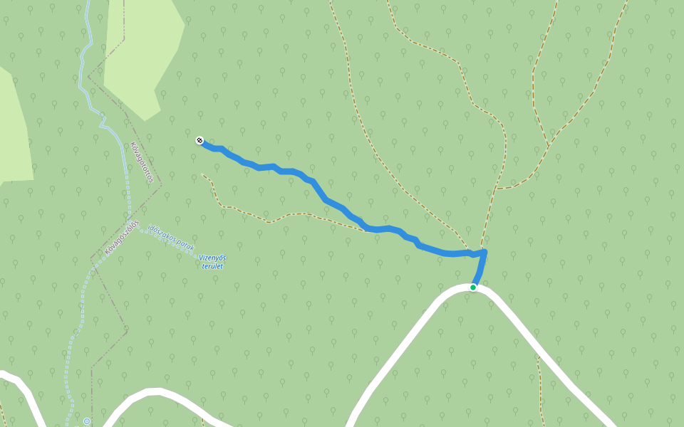 P▙ (Templomrom) walking route map in Kővágószőlős