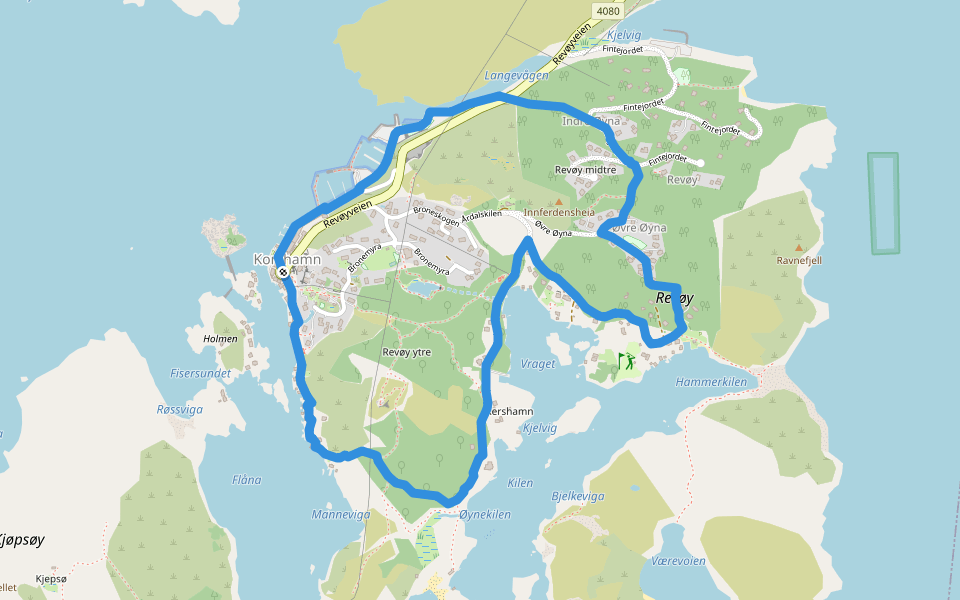 Runden walking route map in Korshavn