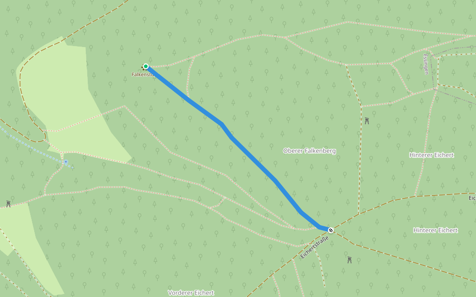 Stichweg Falkensturz walking route map in Essingen