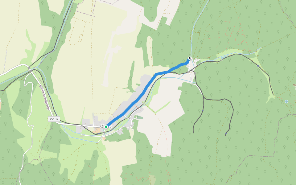 S■ (Oltárc) walking route map in Oltárc