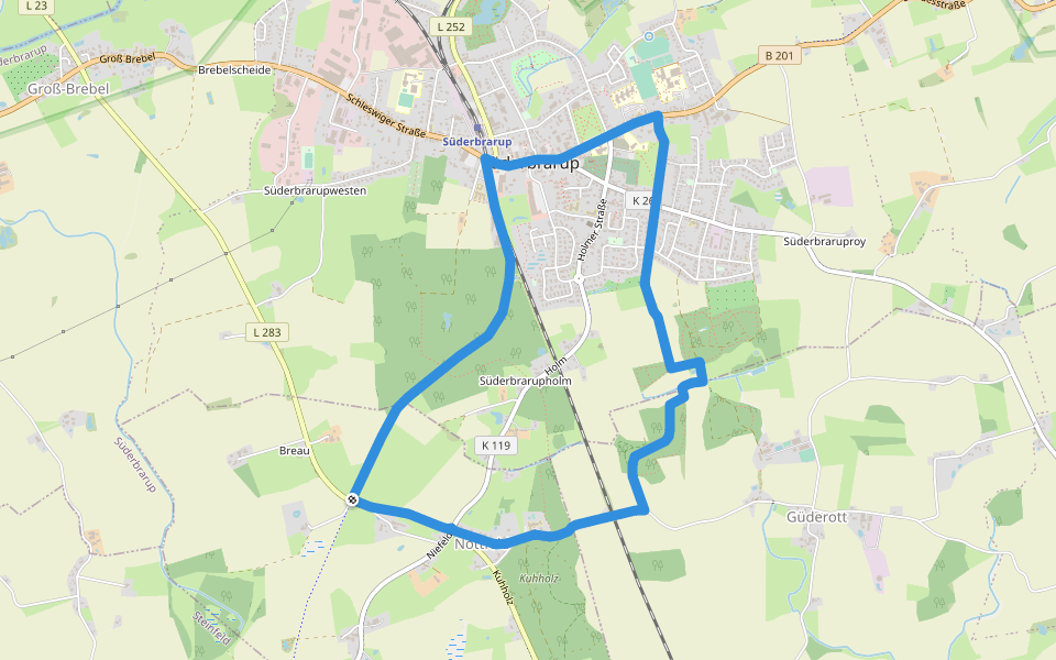 Wandern mit Herz walking route map in Nottfeld