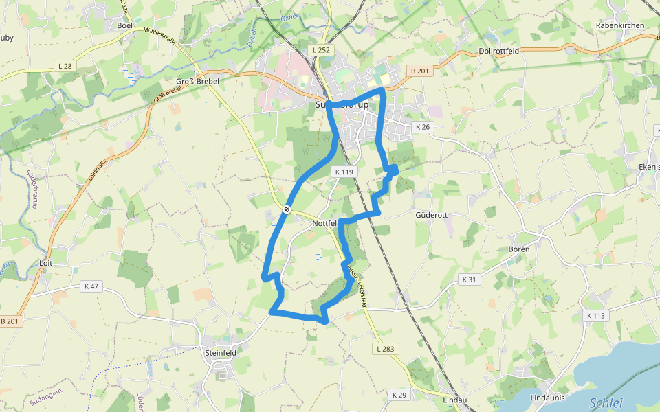 Wandern mit Herz walking route map in Nottfeld