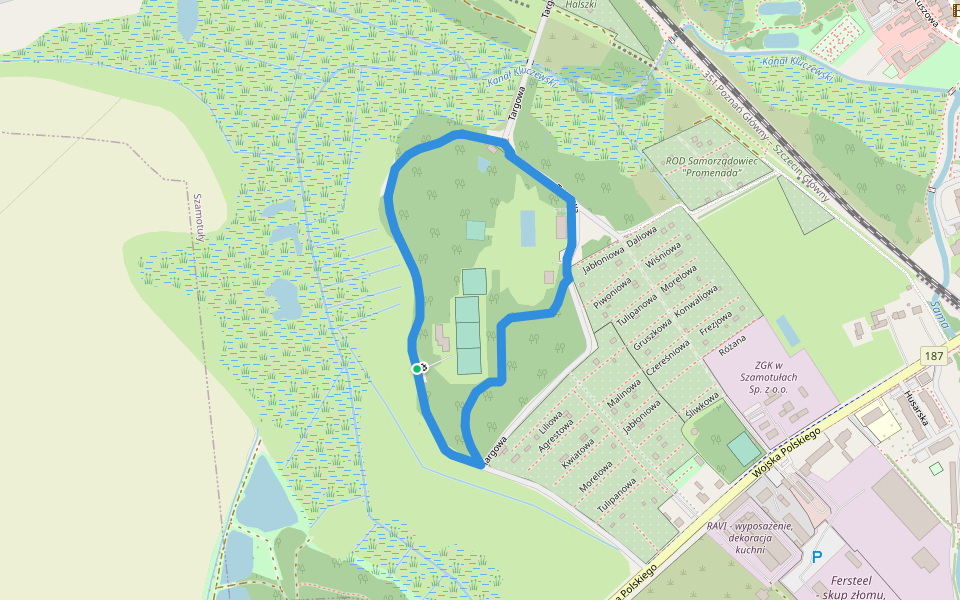 Historia Pioszczych - ścieżka dydaktyczna walking route map in Szamotuły