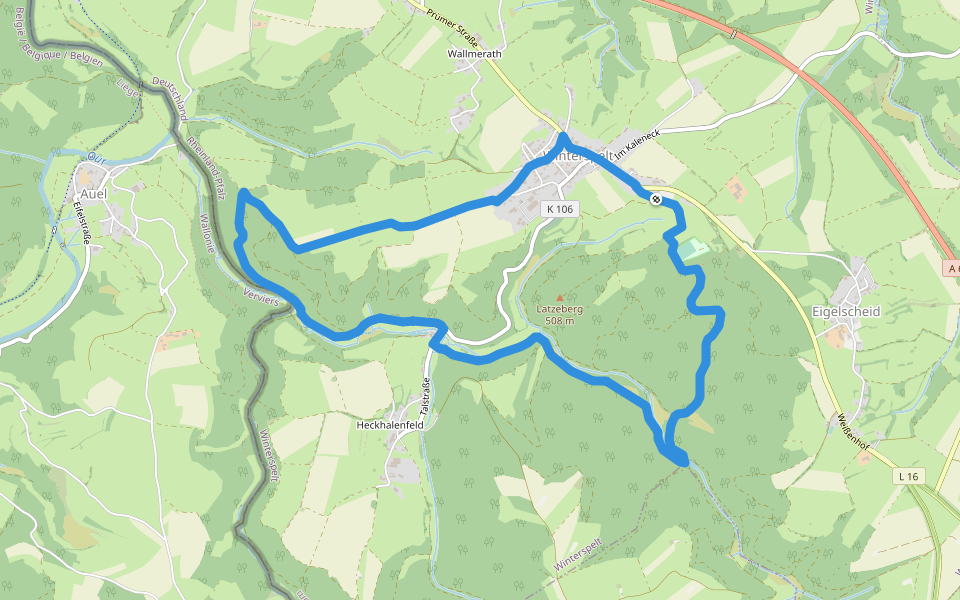 Winterpelt 2 walking route map in Winterspelt