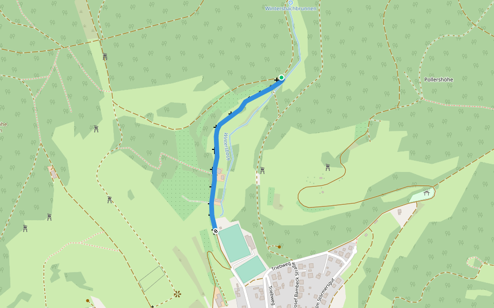 Kreuzweg im Wintersbachtal walking route map in Dammbach