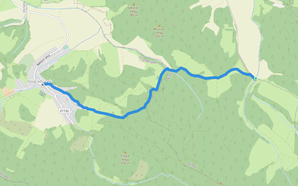 Z03 walking route map in Rimóc