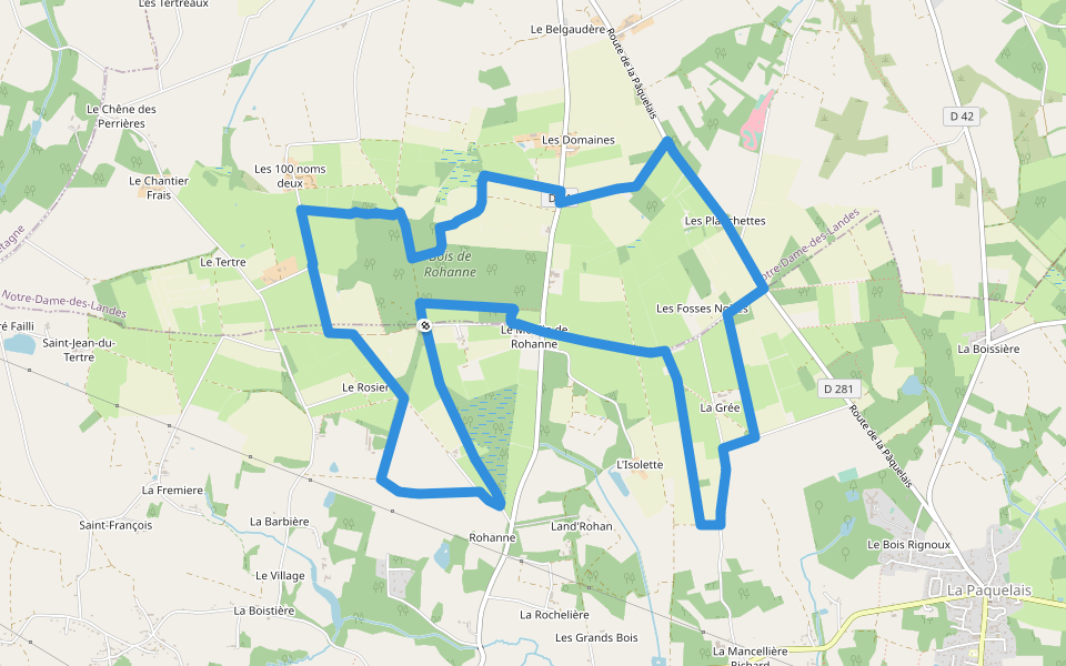 Le pic vert walking route map in Vigneux-de-Bretagne