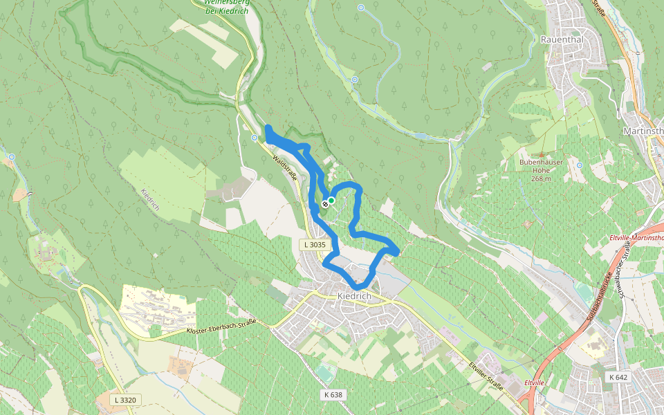 Kiedrich 2 walking route map in Kiedrich