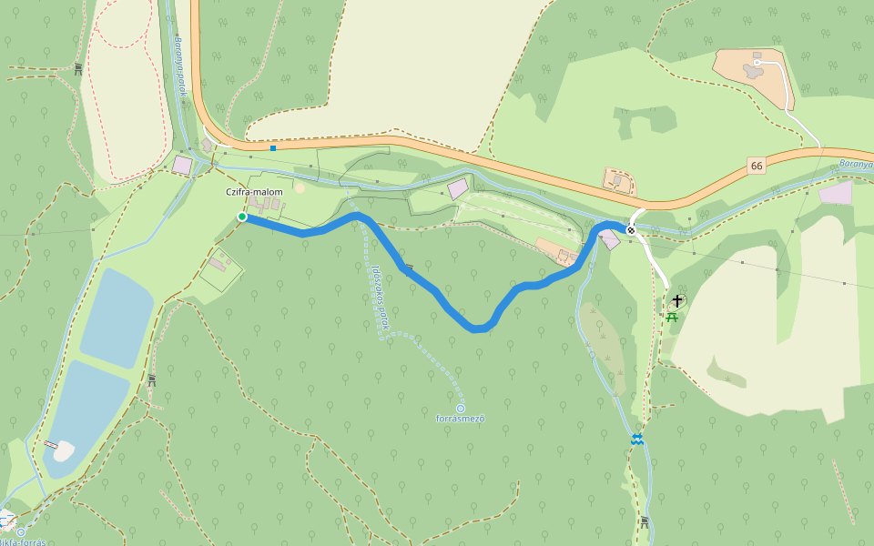 P■ walking route map in Mánfa