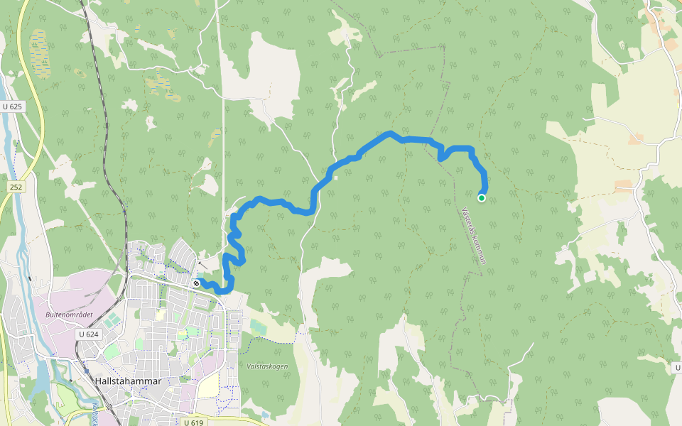 Bruksleden etapp 5 walking route map in Hallstahammar