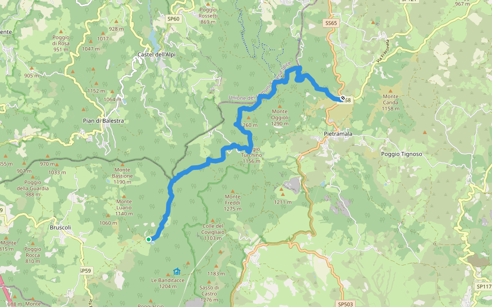 Via Cai Map CAI path 917 | Walking Map