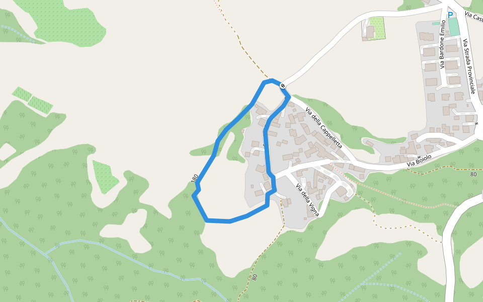 Anello di Poggio Ferrato walking route map in Poggio Ferrato