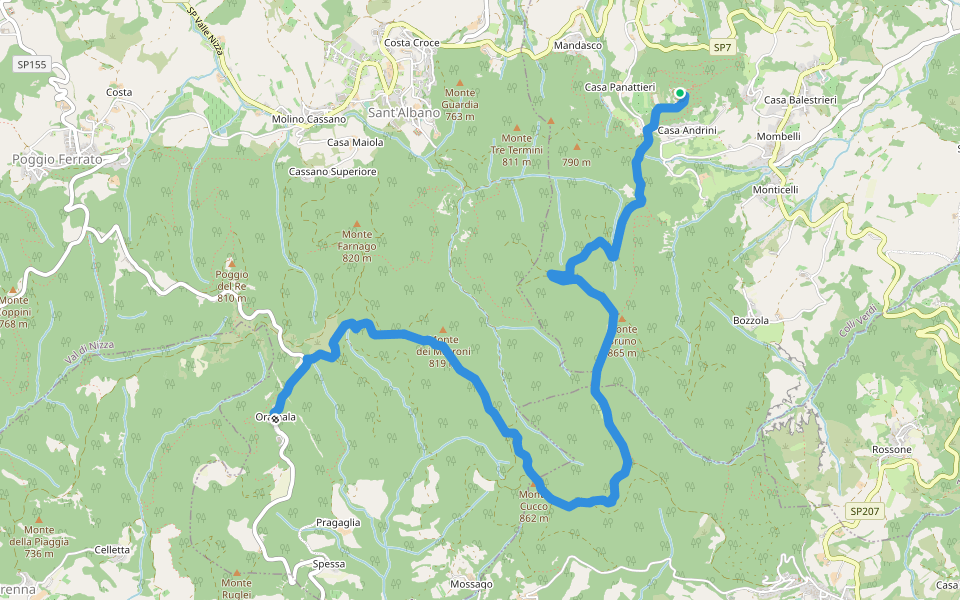 184 Sentiero Aquila walking route map in Casa Andrini