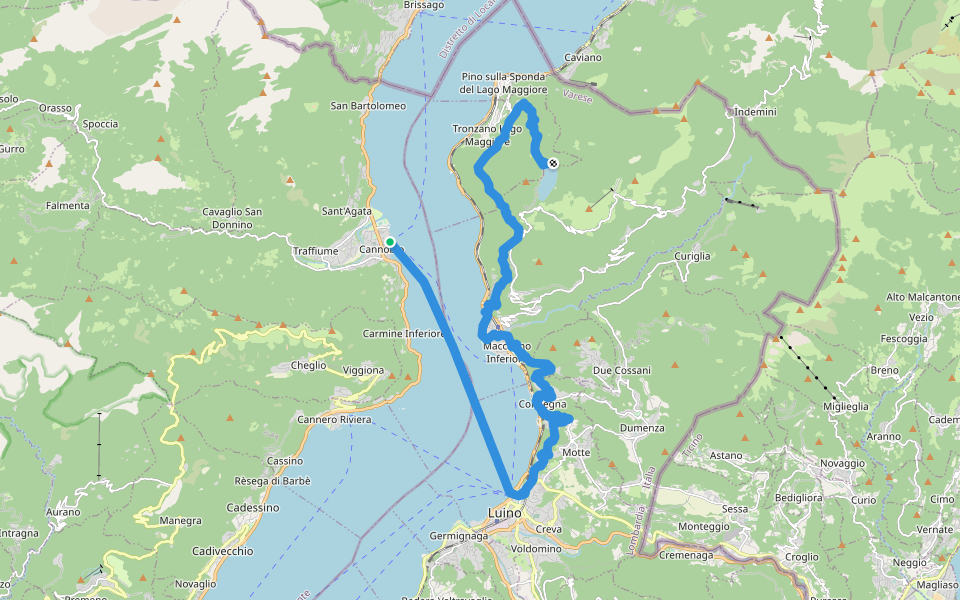 Sentiero Italia - Tappa D01 walking route map in Cannobio