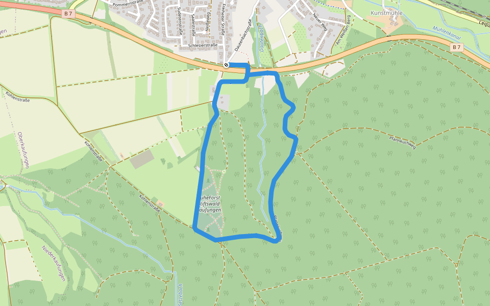 Niederkaufungen, Rundweg 29 walking route map in Kaufungen
