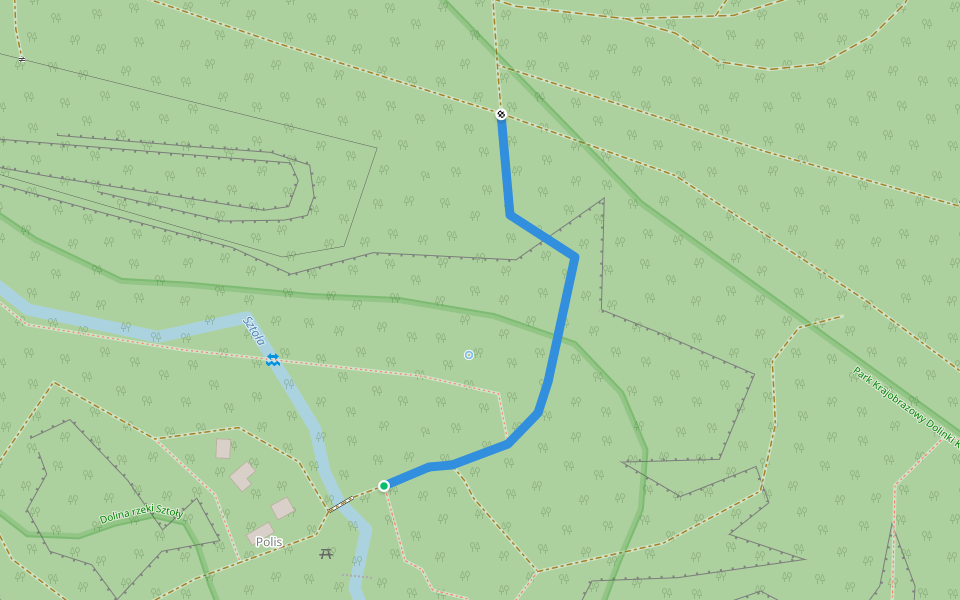 Szlak Doliny Sztoły Dojściowy walking route map in Bukowno