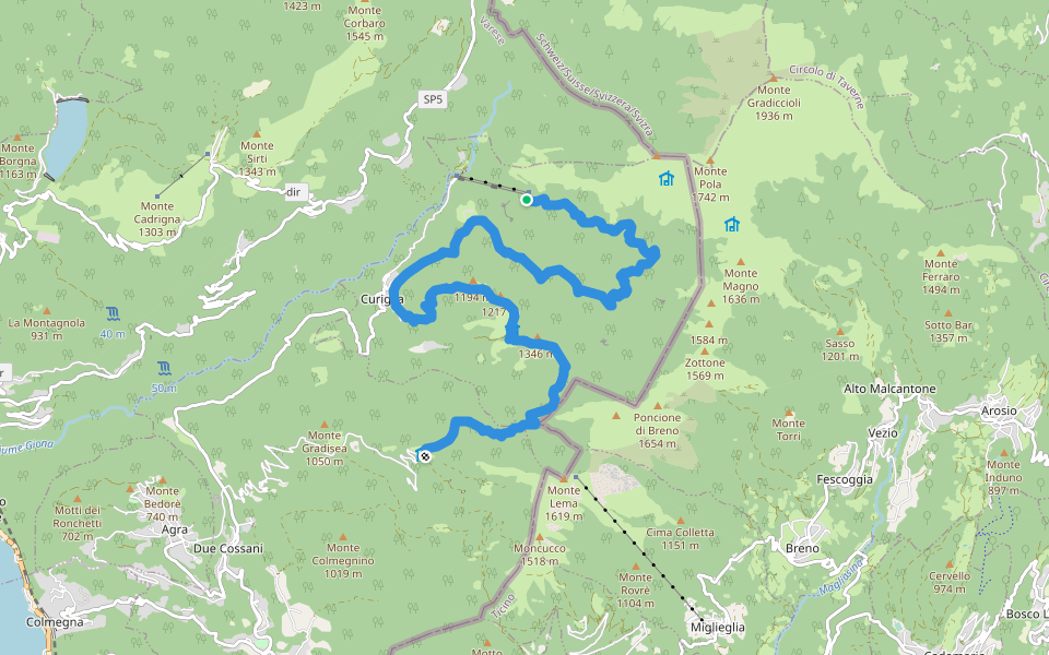 Sentiero Italia - Tappa D03 walking route map in Monteviasco