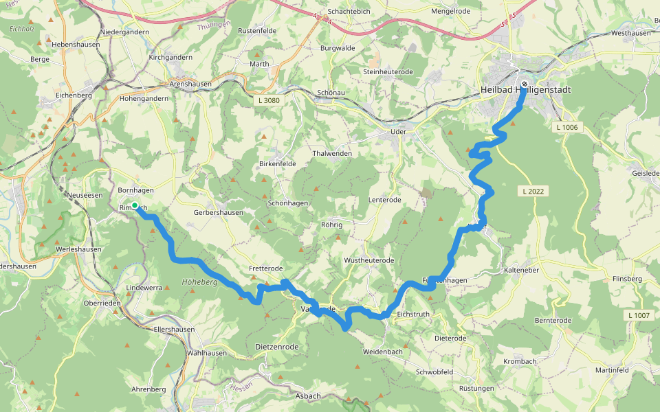 Herkulesweg - Etappe 9 walking route map in Bornhagen