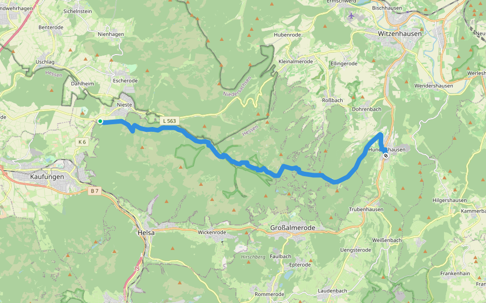 Herkulesweg - Etappe 7 walking route map in Nieste