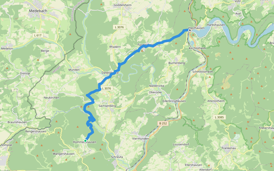 Herkulesweg - Etappe 2 walking route map in Frankenberg (Eder)