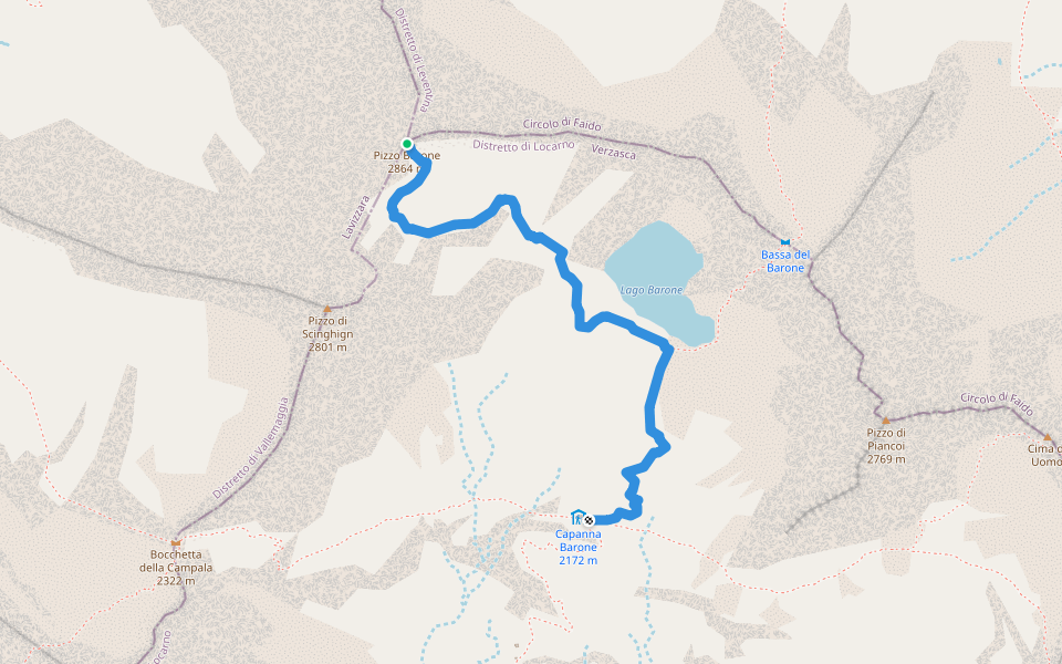 Capanna BaronePizzo Barone Walking And Running Trail Verzasca