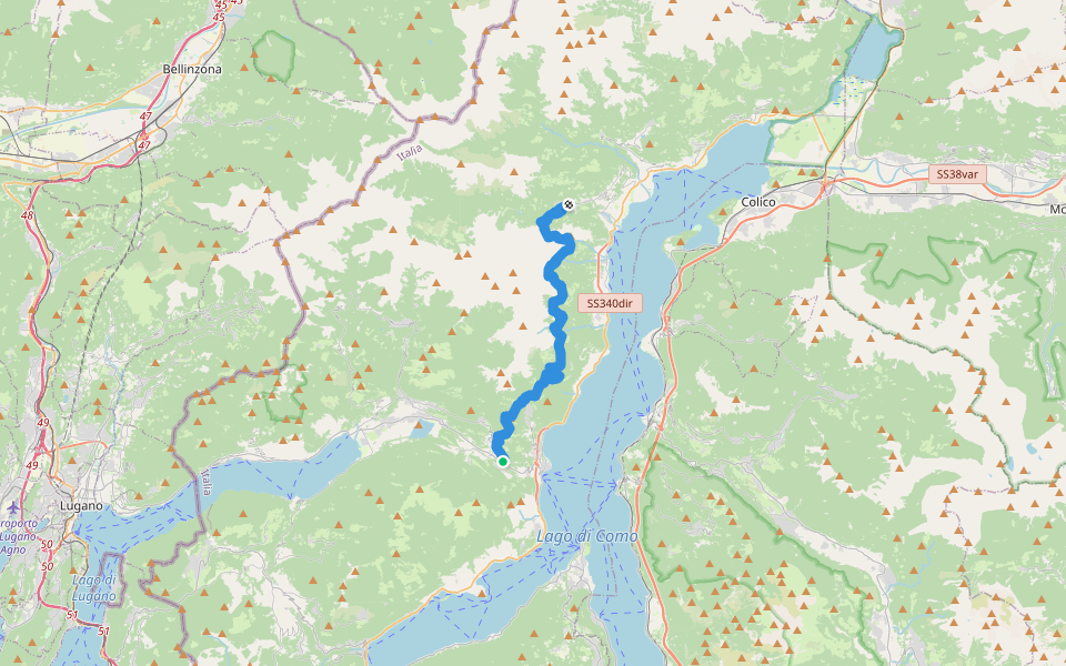 Sentiero Italia - Tappa D13N walking route map in Codogna-Cardano