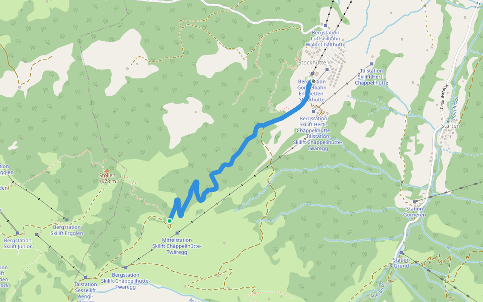 Stockhütte - Twäregg walking route map in Emmetten