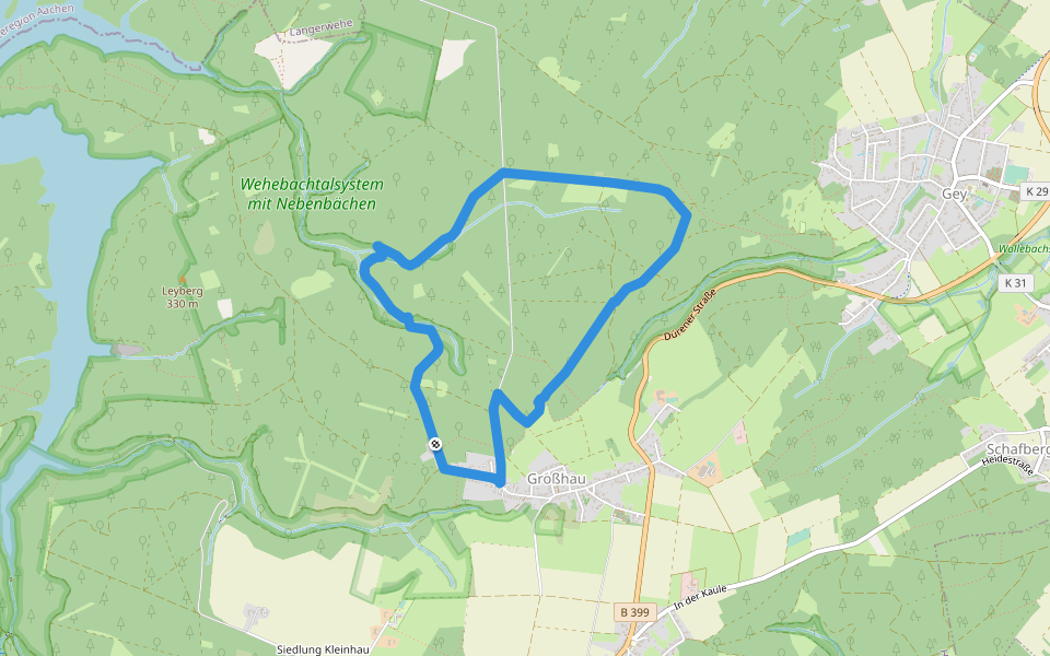 Wanderweg Thönbach 34 walking route map in Hürtgenwald