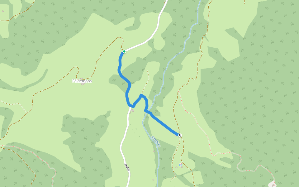 Stäfeli walking route map in Schwarzenberg