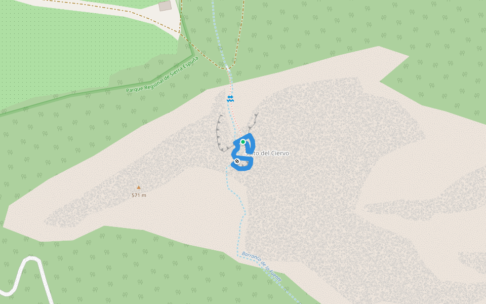 Vía ferrata del Ciervo walking route map in Mula