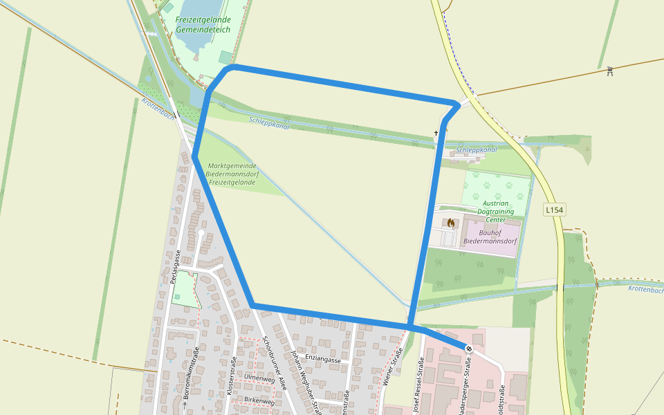 Kem-Fit Runde walking route map in Biedermannsdorf