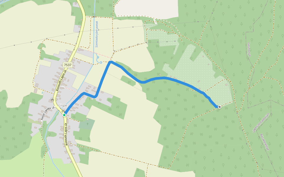 P▲ walking route map in Lispeszentadorján