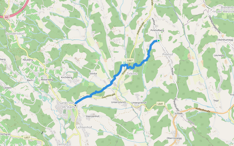 Wanderweg S6 walking route map in Pirkhof