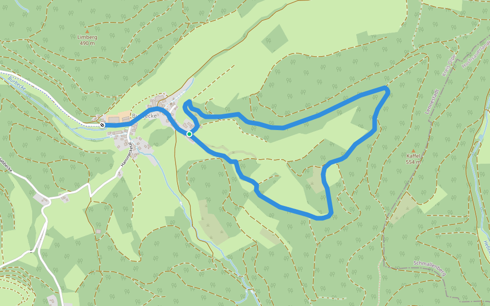 Burbecke Rundwanderweg A8 walking route map in Lennestadt