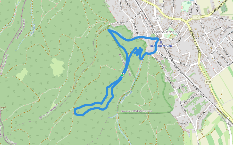 NW Florianikreuzweg (Bad Sauerbrunn) walking route map in Bad Sauerbrunn