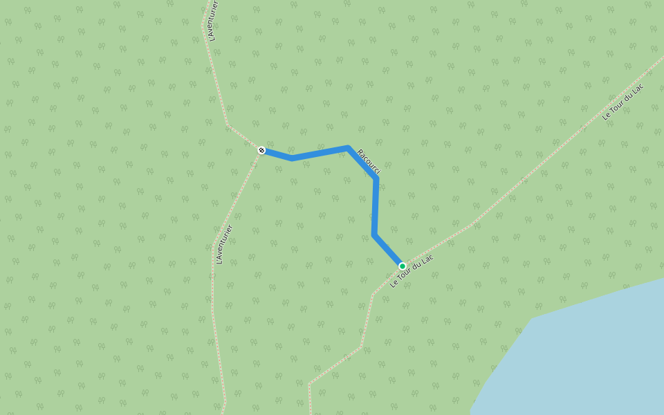 Racourci walking route map in Mont-Blanc