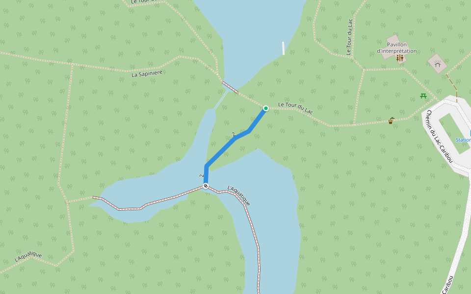 2 walking route map in Mont-Blanc