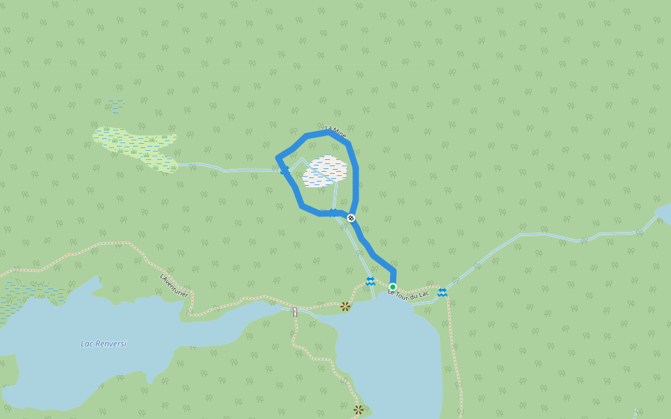 La Mine walking route map in Mont-Blanc