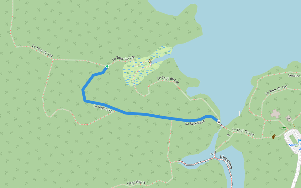 La Sapiniere walking route map in Mont-Blanc