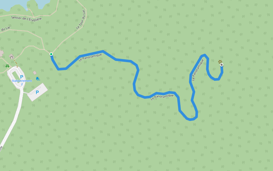 Le Panoramique walking route map in Mont-Blanc