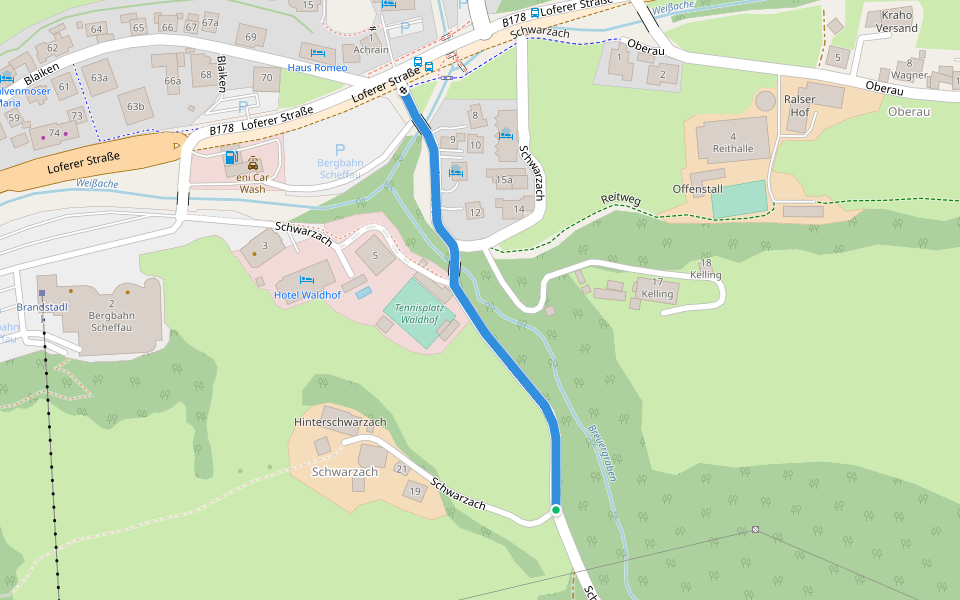 Wanderweg 30 - Scheffau walking route map in Scheffau am Wilden Kaiser