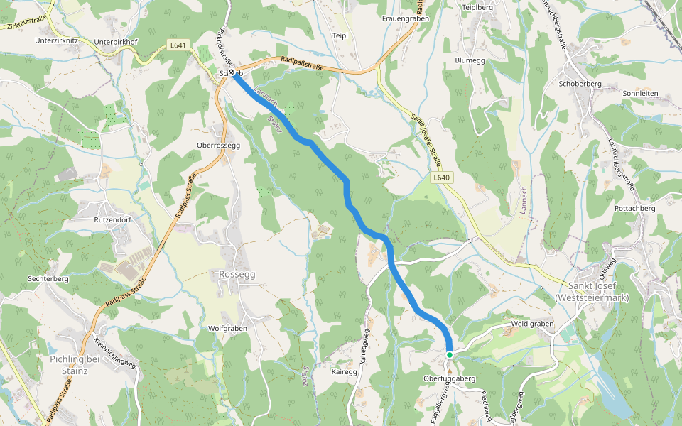 Wanderweg 17A walking route map in Sankt Josef