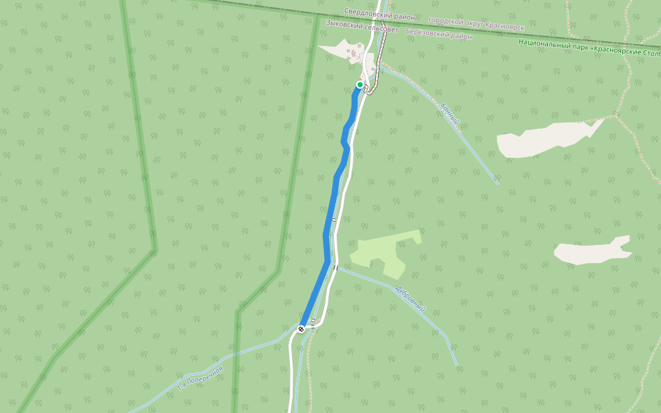 Экотропа "Книга Природы" walking route map in Krasnoyarsk