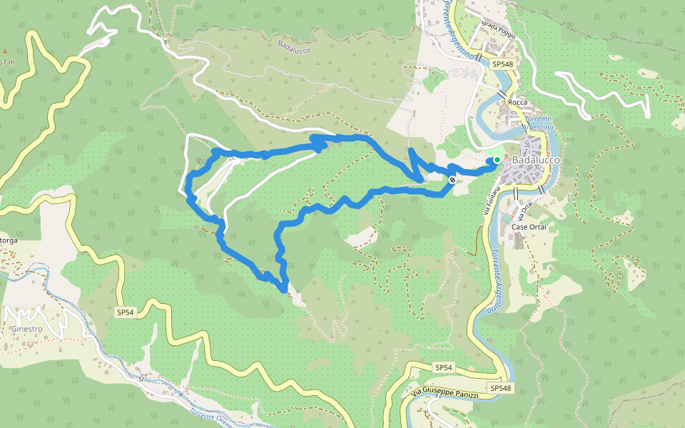 Anello Madonna della Neve walking route map in Badalucco