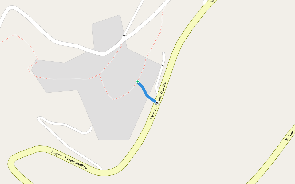 Andros Routes 5a walking route map in Exo Vouni