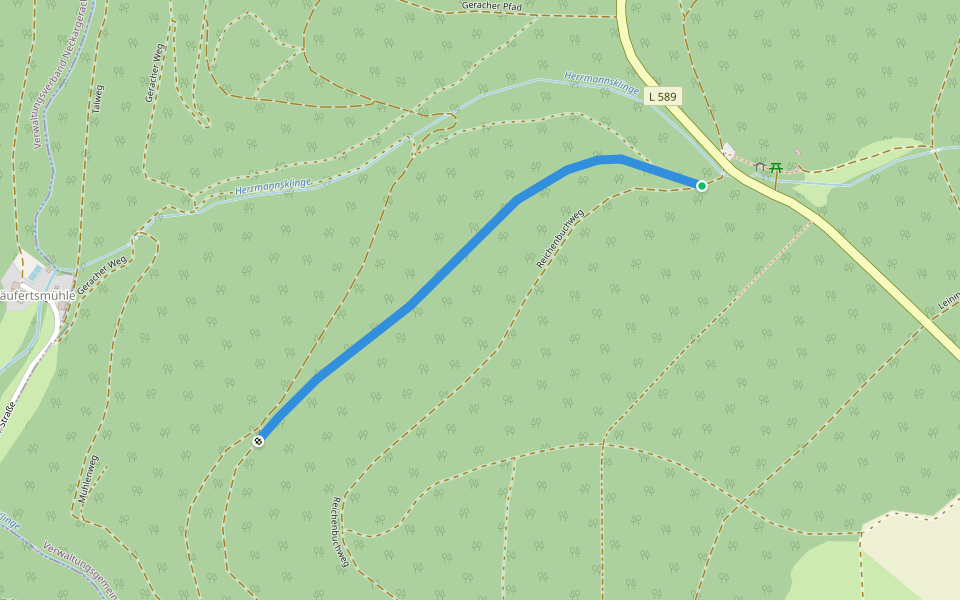 Verbindungsweg 2-2 walking route map in Mosbach