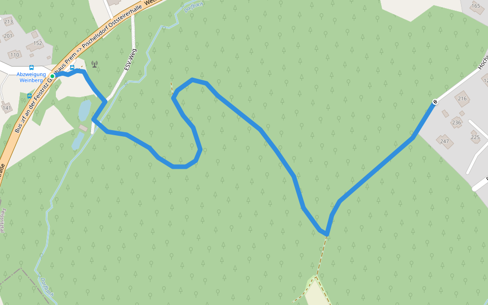 Hirnsdorfrundweg 1 walking route map in Hirnsdorf